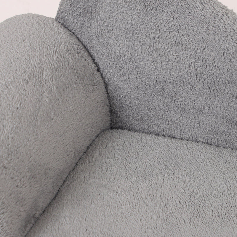 Divano per Cani e Gatti con Vano Contenitore 80x40x46 cm Rivestimento Vellutato Grigio Scuro