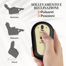 Poltrona Alzapersona Reclinabile 1 Motore con 8 Punti Massaggio 79x89x104 cm Riscaldamento e Telecomando Grigio Chiaro