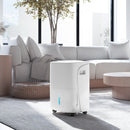Deumidificatore Portatile 30L/Giorno Serbatoio 4L 3 Velocità e 4 Funzioni con Timer Bianco  