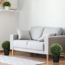 Set di 2 Piante Artificiali a Sfera Ø45 cm con Foglie di Cedro per Casa e Giardino Verde   