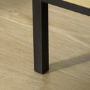 Cassettiera 3 Cassetti 80x40x78 cm in Acciaio e Legno Naturale