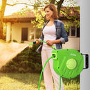 Avvolgitubo da Parete Bloccabile e Retraibile 35,5x11,5x27,5 cm Rotazione 180° in Plastica 