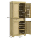 Credenza Cucina Stile Boho 2 Armadietti con Portaspezie e Cassetto 76x40x183 cm Rovere