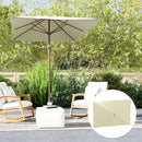 Telo di Ricambio per Ombrellone Rettangolare 3x2 m a 6 Stecche Poliestere Anti UV 50+ Beige   