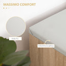 Scarpiera Salvaspazio Imbottita con Spazio a Scomparsa 80x30x45 cm in Legno e Pelle PU Colore Legno  