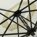 Ombrellone da Giardino Ø266x248,5 cm Inclinabile con Manovella Bianco Crema  