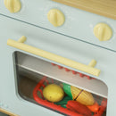 Cucina Giocattolo per Bambini con Fornelli e Armadietti 72x33x85,2 cm in Legno e PP Blu e Bianco 