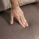 Poltrona Letto Singolo Trasformabile 63x73x81 cm in Tessuto Effetto Velluto Grigio