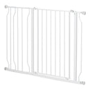 Cancelletto di Sicurezza per Cani Estensibile 75-115 cm per Scale e Porte in Acciaio e ABS Bianco