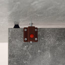 Tavolo Pieghevole Salvaspazio 75x140x74 cm con Ruote in Legno Grigio