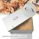 Mangiatoia per Galline 41x45x46 cm 2 Lati Capienza 30kg in Acciaio Zincato  