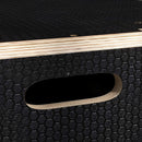 Box Jump Pliometrico a 3 Altezze 76-61-51 cm in Legno Antiscivolo Nero