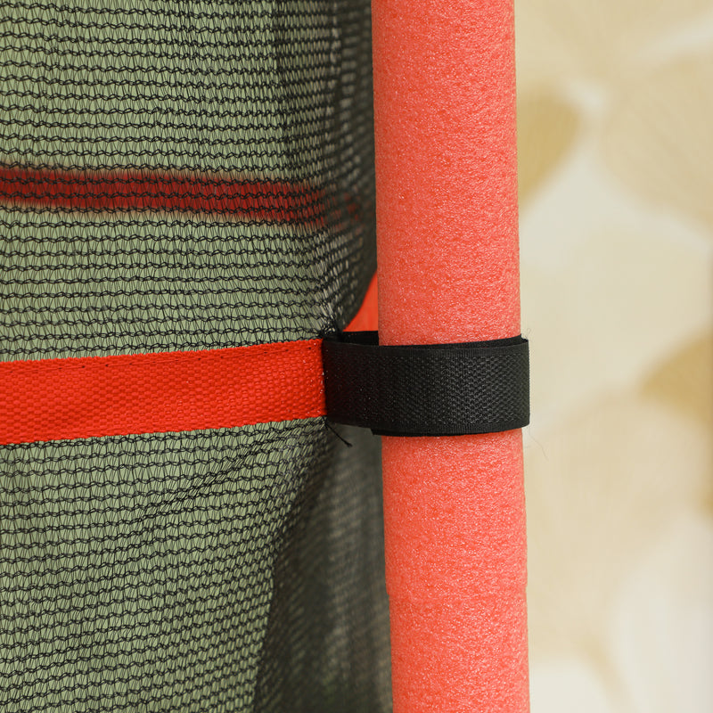 Trampolino Elastico per Bambini da 3 Anni Ø160 cm con Rete di Protezione Rosso e Nero 