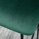 Set 4 Sgabelli Alti con Poggiapiedi 40x45,5x94 cm in Poliestere Vellutato Verde e Nero