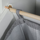 Mobiletto da Bagno Portabiancheria Cesto a Ribalta e Cassetto 52x33x90 cm Bianco 