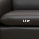 Poltrona per Salotto Moderna 75x78x81 cm in Finta Pelle Imbottita Marrone  