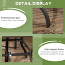 Tavolo da Giardino con Foro Centrale per Ombrellone 94Lx94Px71A cm in Acciaio Marrone