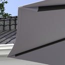 Telo per Ombrellone da Ø295 cm 8 Stecche Palo Centrale o Laterale Resistente all'Acqua Grigio  