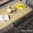 Tavolino Basso da Soggiorno Stile Industriale 110x60x45 cm Nero e color Legno 