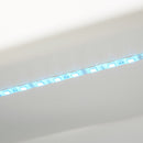 Mobile TV fino a 60” 137x40x34 cm con Luce LED in Truciolato Bianco Lucido