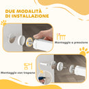 Cancelletto di Sicurezza per Animali con Estensioni 76-104x77cm Porta per Gatti Bianco 