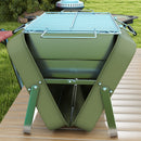 Barbecue Portatile e Pieghevole a Valigetta 47x30x28 cm a Carbonella Verde  