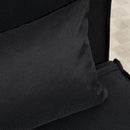 Poltrona Letto con Schienale Reclinabile su 6 Posizioni 94x78x80 cm in Tessuto Nero  