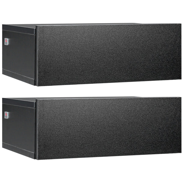 sconto Set 2 Comodini Sospesi 1 Cassetto 40x30x15 cm in Legno Truciolare Nero