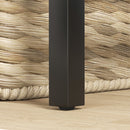 Scrivania 2 Cassetti con Ripiano Superiore 106x51,5x102,5 cm in Legno e Acciaio Nero e color Quercia  