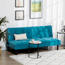 Divano Letto 3 Posti Matrimoniale 178x87x81 cm  in Tessuto Effetto Velluto Verde