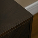 Mobile TV max 55” 120x39x50 cm con 2 Armadietti in Legno e Metallo Marrone e Oro