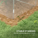 Serra a Tunnel per Orto Trasparente in Acciaio e PE con Porta a Battente 4x3x2m  Trasparente