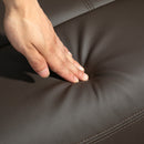 Poltrona Alzapersona Reclinabile con Poggiapiedi e Telecomando 76x90x105 cm Marrone  