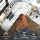 Scrivania Angolare Piedini Regolabili 150x150x76 cm Bianca  