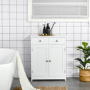 Mobile da Bagno 2 Ante con Cassetti 60x30x75 cm in Legno Bianco  