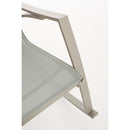 Sedia a Dondolo da Giardino 60x100x95 cm in acciaio Telma Ecrù