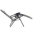 Sedia Poltrona Giardino Zero Gravity Pieghevole 112,5x87x62,5 cm Lucy Panna 