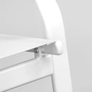 Set Salotto da Giardino Divano 2 Poltrone e Tavolino in acciaio Ecosteel bianco