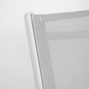 Set Salotto da Giardino Divano 2 Poltrone e Tavolino in Acciaio Ecosteel Grigio