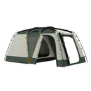 Tenda da Campeggio 4 Posti Impermeabile con Zona Notte e Zona Giorno 460x300x200 cm in Poliestere Verde-1