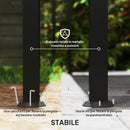 Gazebo Pergola Addossata Ricurva 248x298x200-250 cm con 16 Fori di Drenaggio Bianco Crema   