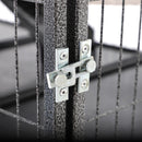 Gabbia per Conigli a 5 Livelli con 4 Ingressi e Amaca 80x52x128 cm in Metallo e PP Argento e Nero