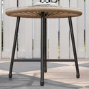 Set da Giardino 3 Pezzi con 2 Sedie con Cuscini e Tavolino da Caffè a Cilindro in Rattan PE Legno e Nero   