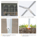 Gazebo da Giardino 580x290x250 cm con Pareti Rimovibili e Finestre Trasparenti Bianco   