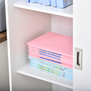 Armadietto da Ufficio 3 Ripiani con Chiavi 80x40x120 cm in Truciolato Bianco 