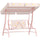 Dondolo per Bambini da Giardino a 2 Posti 112x75x120 cm a 2 Posti con Cinture di Sicurezza Rosa