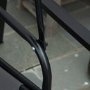 Dondolo da Giardino 2 Posti 144x117x173 cm con Tettuccio Regolabile e Cuscini in Acciaio e Poliestere Grigio 