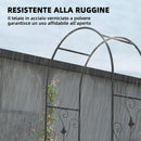 Arco da Giardino con Cancello 107x45x217 cm Traliccio per Piante Rampicanti in Metallo Nero  