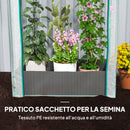 Serra a Parete 89x50x152 cm con Sacco per Piante e Ingresso Avvolgibile in Acciaio e Plastica Trasparente  