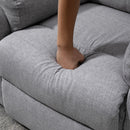 Poltrona Alzapersona Elettrica Reclinabile con Telecomando e Poggiapiedi Grigio Chiaro   